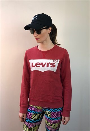 LEVIS RED 90S SWEATER SWEATSHIRT VINTAGE TOP