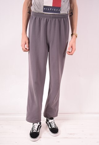 KAPPA MENS VINTAGE TRACKSUIT TROUSERS LARGE GREY 90S