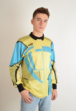 VINTAGE PUMA GOALKEEPER FOOTBALL SHIRT MADE IN GERMANY 885