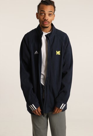 VINTAGE ADIDAS EMBROIDERED LOGO ZIPPED SWEATSHIRT