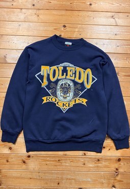 Vintage Toledo rockets navy blue sweatshirt small 