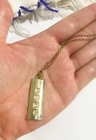 1970'S GOLD BAR INGOT NECKLACE