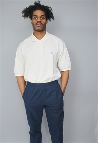 VINTAGE POLO RALPH LAUREN WHITE POLO SHIRT