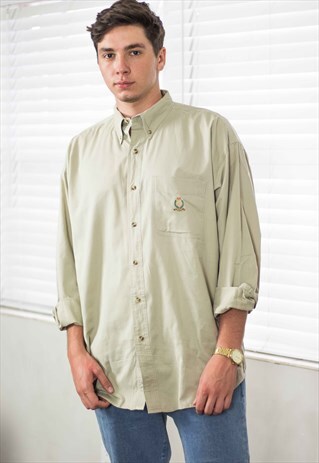 VINTAGE CHAMPS RALPH LAUREN SHIRT LOGO 90S L 9.5