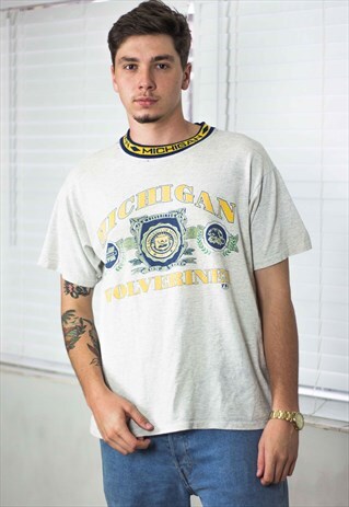 VINTAGE UNIVERSITY T-SHIRT LOGO 90S L 7.2