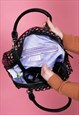 BLACK PINK & GOLD DIAMOND VERSACE JEANS BAG 00S Y2K
