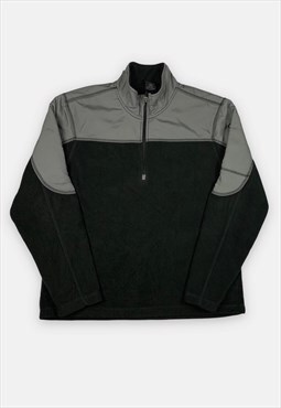 Vintage Starter black and grey 1/4 zip fleece jumper size M