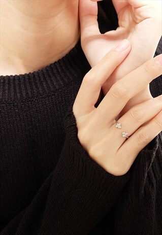 OPEN BALL STERLING SILVER RING