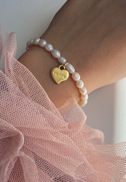 Repurposed Authentic Prada Heart tag - Bracelet