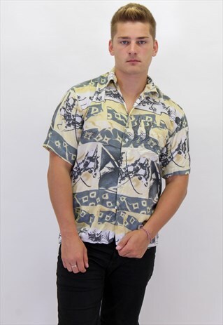 VINTAGE CRAZY PATTERN FESTIVAL SHIRT