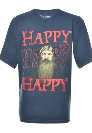 VINTAGE DUCK DYNASTY PRINTED T-SHIRT - XL