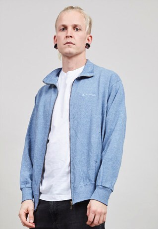 CLASSIC VINTAGE 90'S CHAMPION BLUE MARL TRACKSUIT JACKET