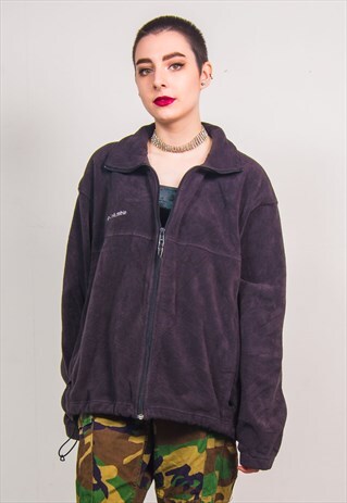 COLUMBIA VINTAGE 90'S BLACK FLEECE JACKET