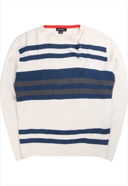 Vintage  Nautica Jumper / Sweater Striped Knitted Crewneck