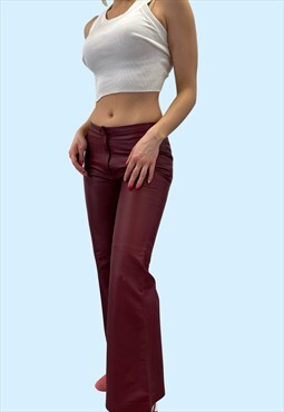 Vintage Red Leather Trousers