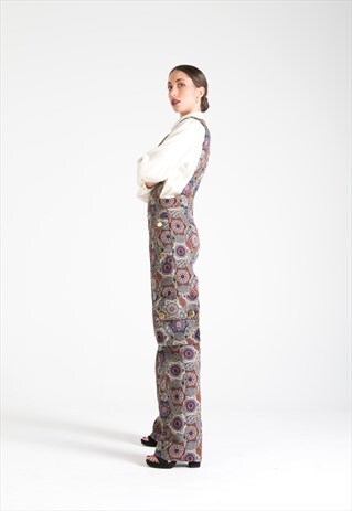 MULTICOLOR COTTON DUNGAREES WITH POCKETS
