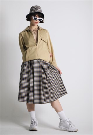 RARE VINTAGE AQUASCUTUM HOUSE CHECK SKIRT