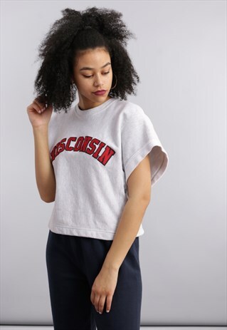 VINTAGE CHAMPION REWORKED CROPPED SWEATSHIRT Z411