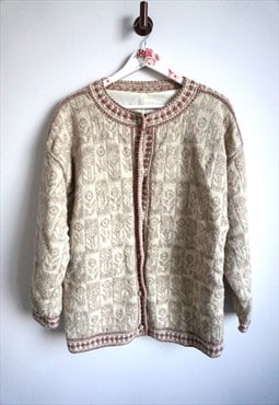 Vintage Norwegian Wool Sweater Cardigan Jumper Norway Woolen