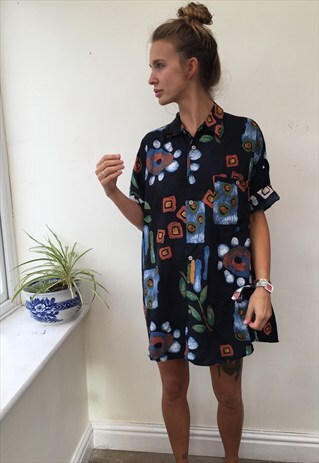 CRAZY PATTERN OVERSIZED RETRO VINTAGE UNISEX FESTIVAL SHIRT