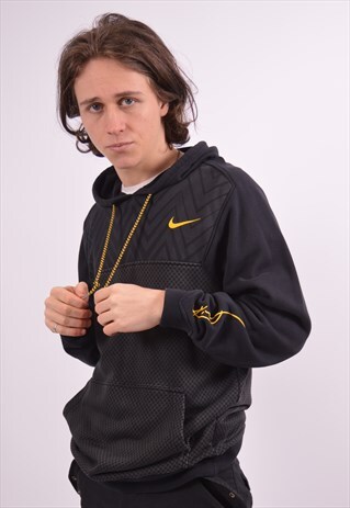 VINTAGE NIKE HOODIE JUMPER BLACK