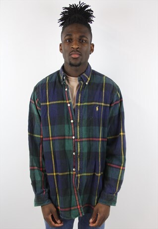 VINTAGE RALPH LAUREN TARTAN FLANNEL SHIRT