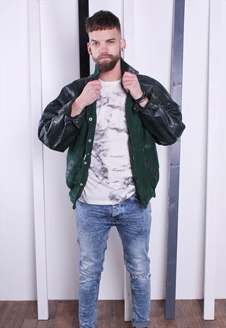VINTAGE 90S VARSITY BOMBER JACKET. AMERICAN/ USA JACKET