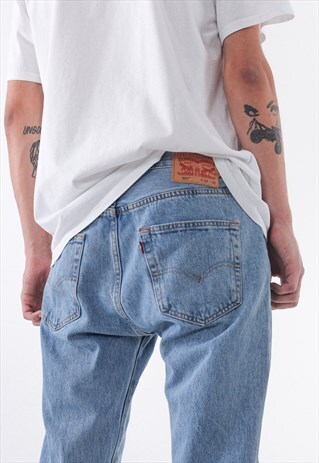 VINTAGE LEVIS 501 JEANS DENIM TROUSERS 90 LIGHT BLUE
