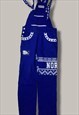 VINTAGE 90S BLUE NORWEGIAN FESTIVAL DUNGAREES