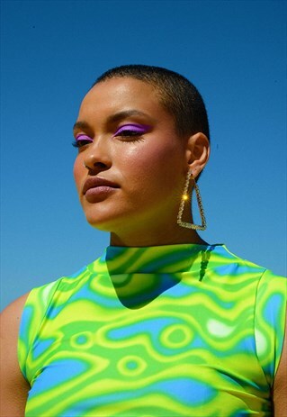 GREEN TYE DYE CROP TOP