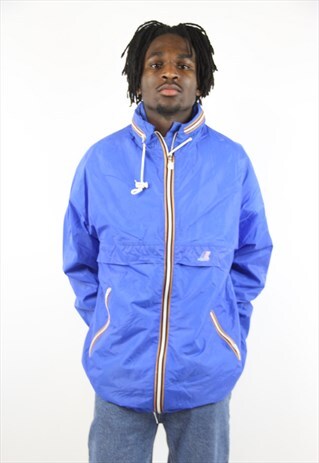 VINTAGE K-WAY BLUE SPORTS JACKET
