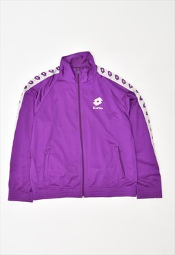 Vintage 90's Lotto Tracksuit Top Jacket Purple