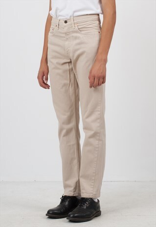 VINTAGE BEIGE LEVI'S 615 FIT DENIM JEANS