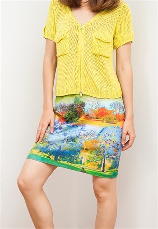 WOODLAND PRINT MINI SKIRT BY MARC CAIN