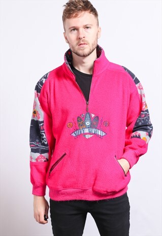 VINTAGE HALF ZIP FLEECE TOP