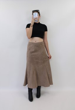 Perfect Vintage Suede Look Skirt