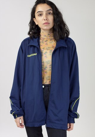 VINTAGE DIADORA 90'S BLUE SPORTS JACKET