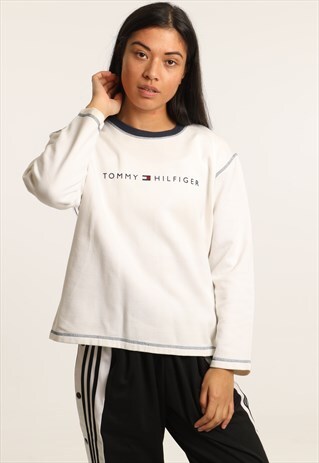 VINTAGE TOMMY HILFIGER PRINTED SPELLOUT SWEATSHIRT