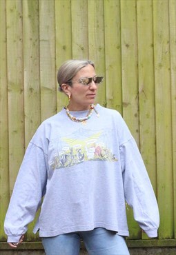 Vintage 1991 dated long sleeved looney tunes tshirt in grey