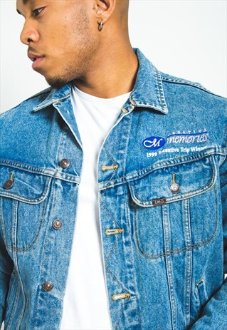 VINTAGE 80S ORIGINAL LEE BASIC DENIM JACKET/ S7055