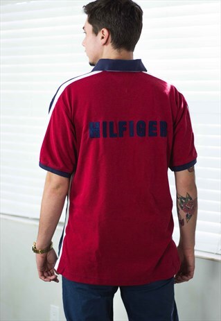 VINTAGE TOMMY HILFIGER SHIRT LOGO 90S L 11.3