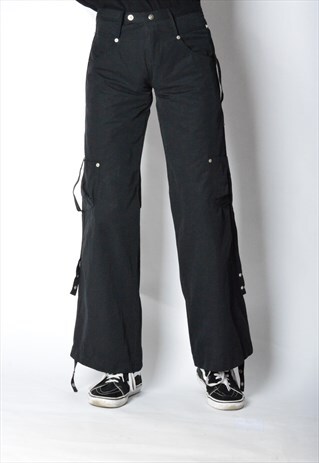 VINTAGE 90S BLACK CARGO PANTS