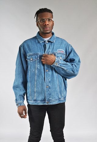 VINTAGE MID BLUE PACIFIC BELL DENIM JACKET
