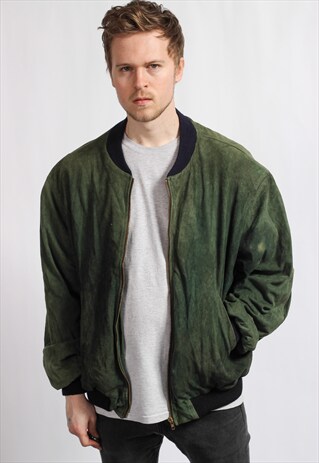 VINTAGE SUEDE BOMBER JACKET