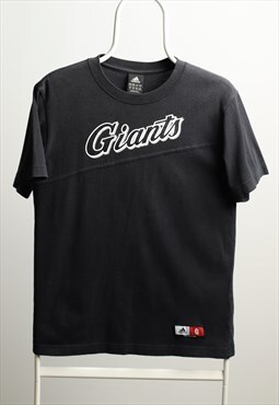Vintage Adidas Giants Crewneck Logo T-shirt Black