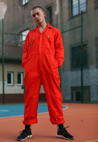 VINTAGE DICKIES WORKWEAR ORANGE JUMPSUIT