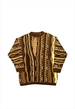 90s 3D abstract knit jumper.