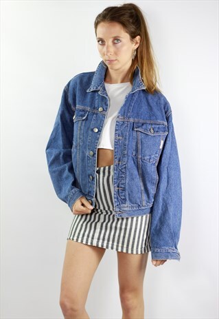 VINTAGE DENIM JACKET / CROPPED DENIM JACKET
