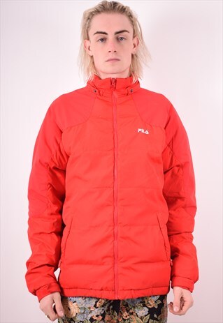 FILA MENS VINTAGE JACKET MEDIUM RED 90S
