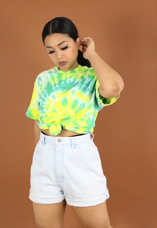 VINTAGE LEE CUT OFF HIGH WAIST DENIM JEAN SHORTS